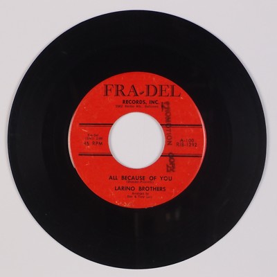 LARINO BROTHERS: All Because of You FRA-DEL Baltimore Obscure Rock 45 MP3
