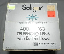 New in Box - Soligor 400mm f6.3 telephoto lens - Automatic T-4