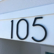 6 inch Elegant Modern House Numbers Letters