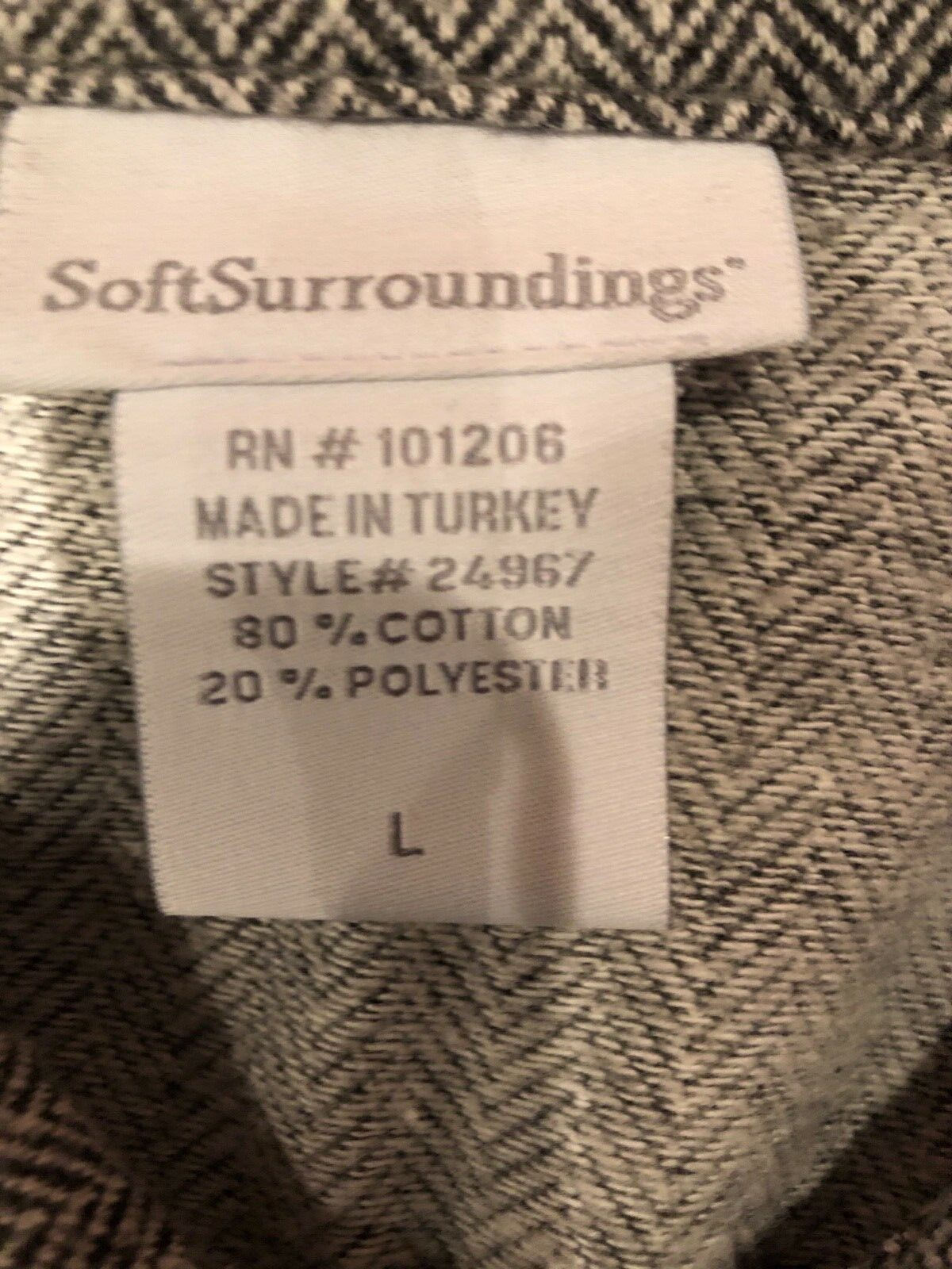 soft surroundings large button tunic jacket black… - image 5