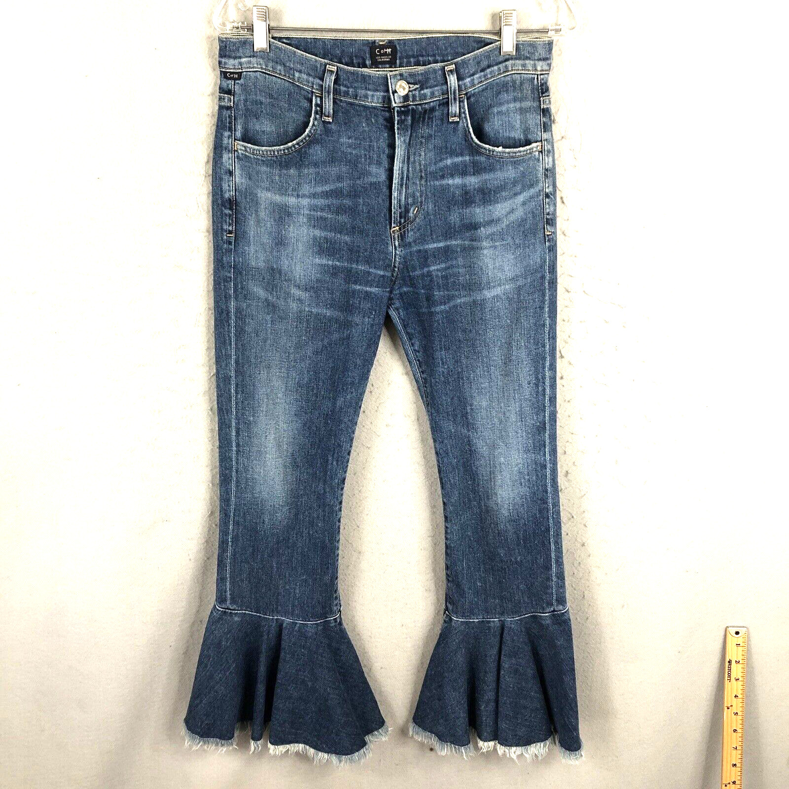 Citizens of Humanity Jeans Womens 28 Blue Drew Flounce High-Rise