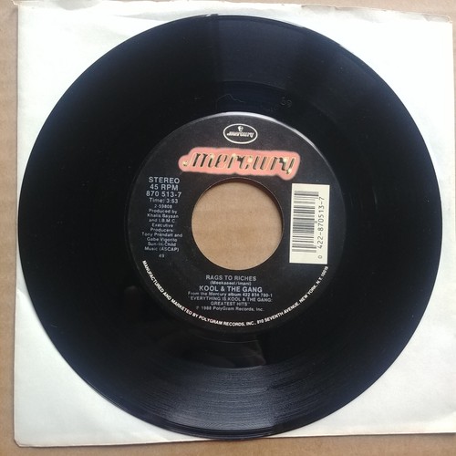 KOOL & THE GANG Rags To Riches 45 7" FUNK SOUL Record Vinyl Mercury