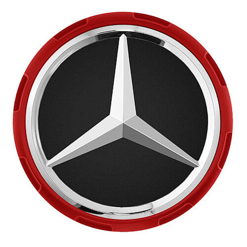 Original Mercedes AMG Radnabenabdeckung Zentralverschlussdesign Nabendeckel rot - Bild 1 von 3