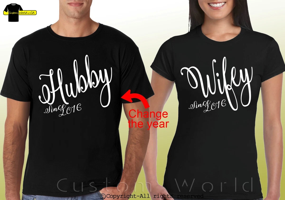 hubby wife t shirts