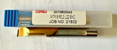 Carmex MTR 8 R0 2 L22 BXC 8mm Vollhartmetall Durchlauf Kühlmittel Mini Bohrstange