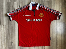 Manchester United Home football shirt 1998/2000 Jersey Vintage Original Umbro L