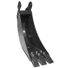 Titan Attachments 8" Front Hoe & Backhoe Bucket, Carbon Steel Teeth