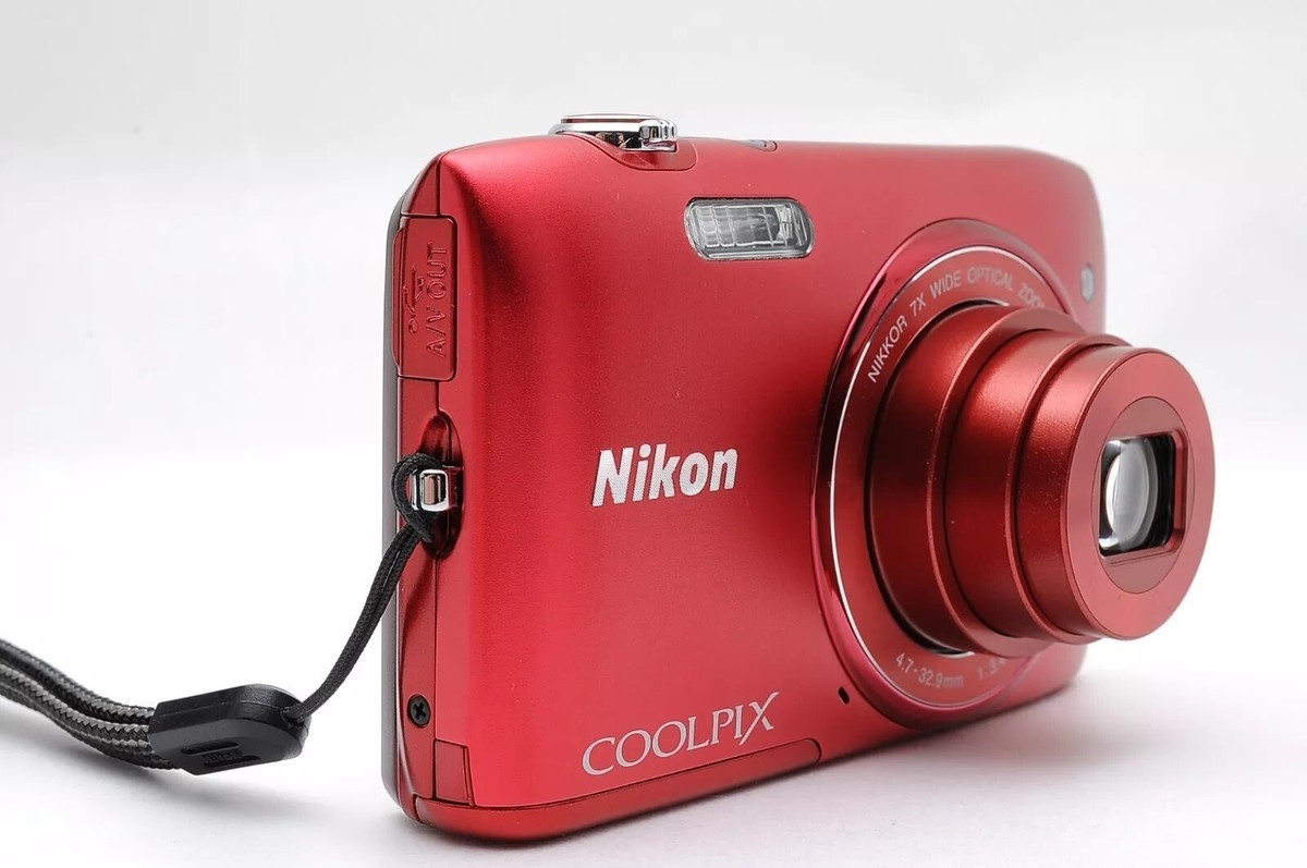 Nikon COOLPIX S3500 20.1MP Compact Digital Camera Red From Nikon COOLPIX S3500 20.1MP Compact Digital Camera Red From