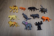11x Vintage Miniature Animals Reptile Plastic  Rubber W/ Some Wear