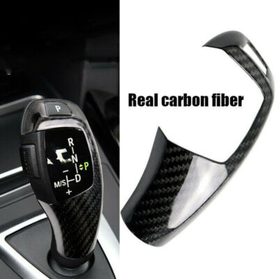 Carbon Fiber Look Schaltknaufabdeckung Trim Für BMW F34 F30 F20 F10 X3 X4 DA