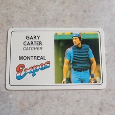 Gary Carter 1981 Perma-Graphics Topps Credit Card Montreal Expos 