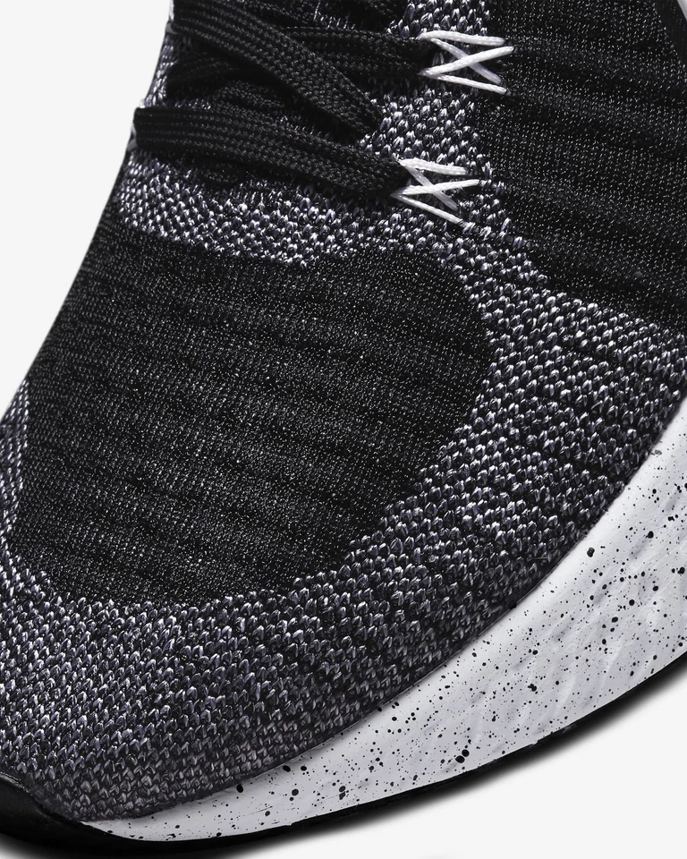 Nike React Infinity Run Flyknit 2 Black White Oreo Grey CT2357-101 sz 8.5 Men's - Image 4 of 4