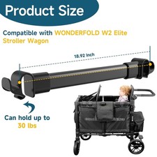 Forward-Facing Stroller Wagon Support Bar, Compatible with WONDERFOLD W2 Elit...