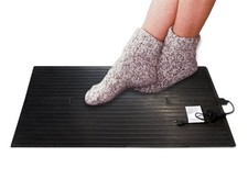 Cozy Products Electric Foot Warmer Mat - Heated Rubber Pad, Small Portable Floor
