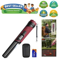 Metal Detector Pinpointer, Fully Waterproof Underwater Handheld Wand with 360...