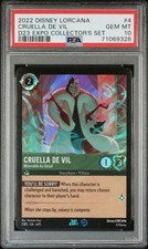 2022 DISNEY LORCANA PROMO #4 CRUELLA DE VIL - MISERABLE AS USUAL PSA 10