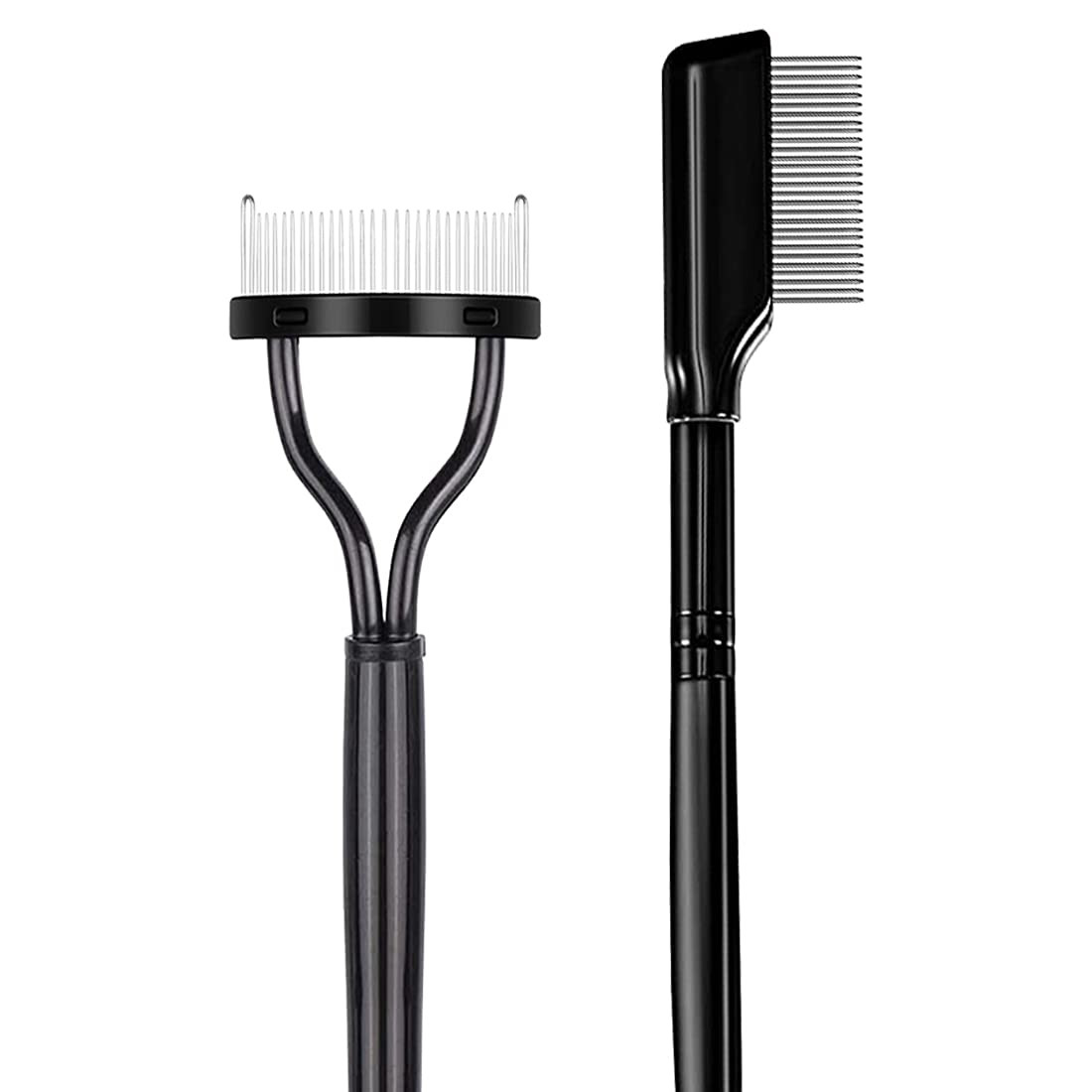 2 Piece Eyelash Comb Set Stainless Steel Makeup Tool for Perfect Lashes