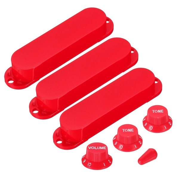3Er-Set Single Coil Pickup Abdeckungen FüR St-Serie, Rot-image