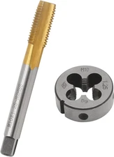 M10 X 1.25Mm Tap and M10 X 1.25Mm Die Metric Right Hand Thread Titanium Coated T
