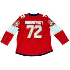 Sergei Bobrovsky Autographed Florida Panthers Red 72 Breakaway Hockey Jersey