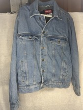 Vintage Wrangler Hero Denim Blanket Lined Jacket Mens Med 90s Corduroy Southwest