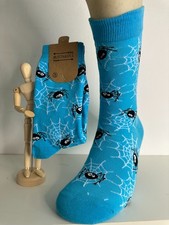 Bunte lustige Motiv Socken Gr. 36-43 SPINNEN im NETZ