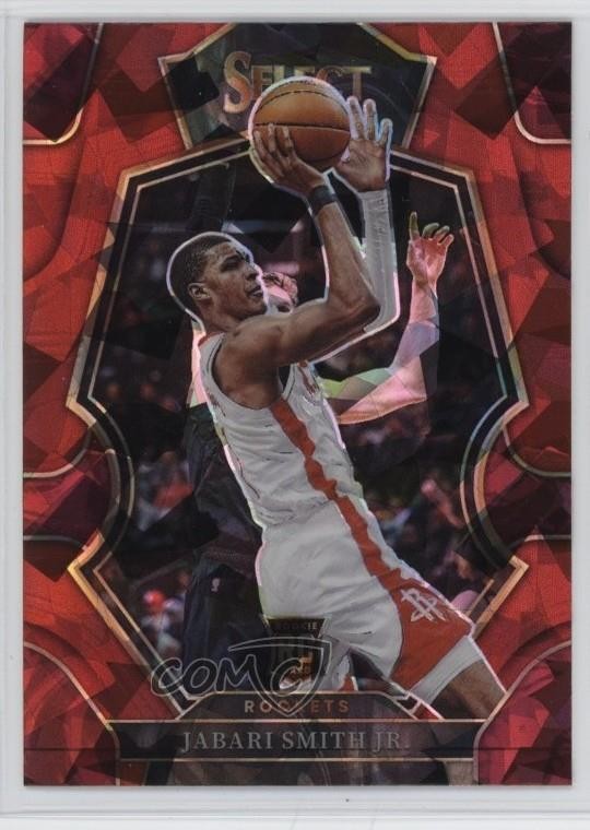 2022 Panini Select Premier Level Red Cracked Ice Prizm Jabari Smith Jr #184 b5f
