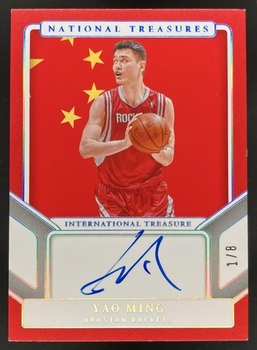 2024 National Treasures Yao Ming International Treasure Auto Red /8