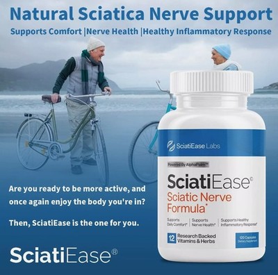 Premium 3 Pack SciatiEase Labs Sciati Ease Sciatic Nerve Formula 120 Cap NEW