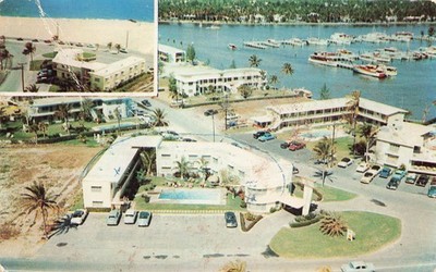 FT LAUDERDALE FL STANSFIELD MOTOR HOTEL MOTEL 1955 VINTAGE POSTCARD 082025 U