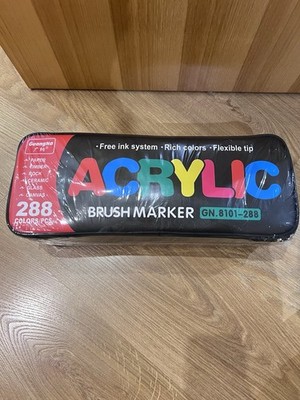 Guangna 288 Farben Acryl Pinsel Marker Set, Pinselspitze Acrylmalstifte