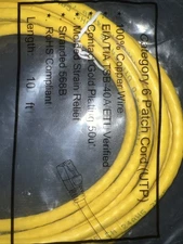 NEW. Category 6 Patch Cord 10 Foot Yellow
