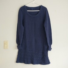 Prana Sweater Dress L/S*Purple CableKnit Puff Sleeve OrganicCotton Felicia Tunic