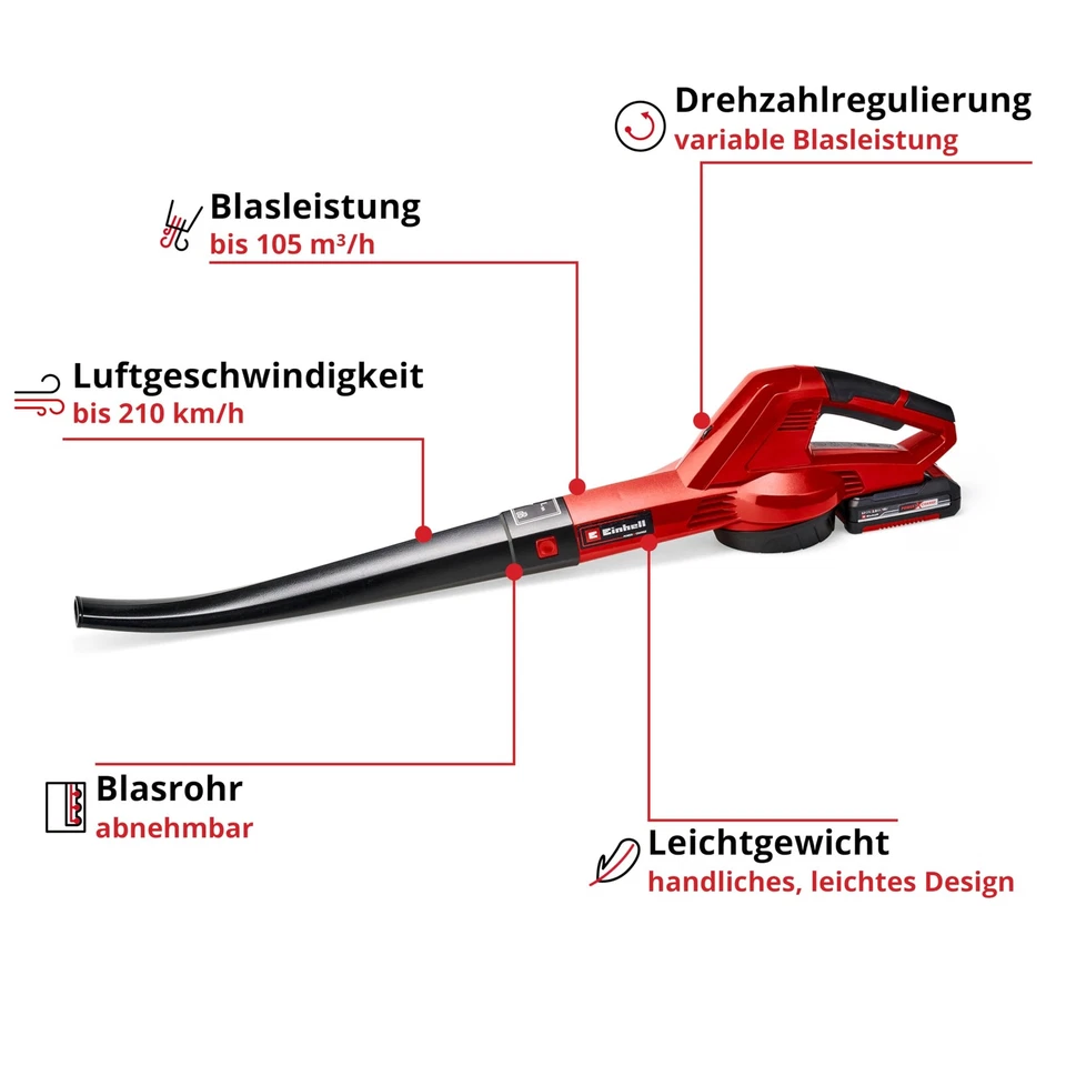 Akku-Laubbläser GC-CL 18 Li E Kit Power X-Change 18 V 210 km/h Luftgeschwindi... - Bild 3 von 4