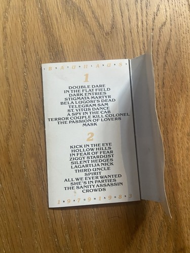 Bauhaus 1979-1983 Cassette Album Double Play - Beggars Banquet - VGC - Picture 4 of 4