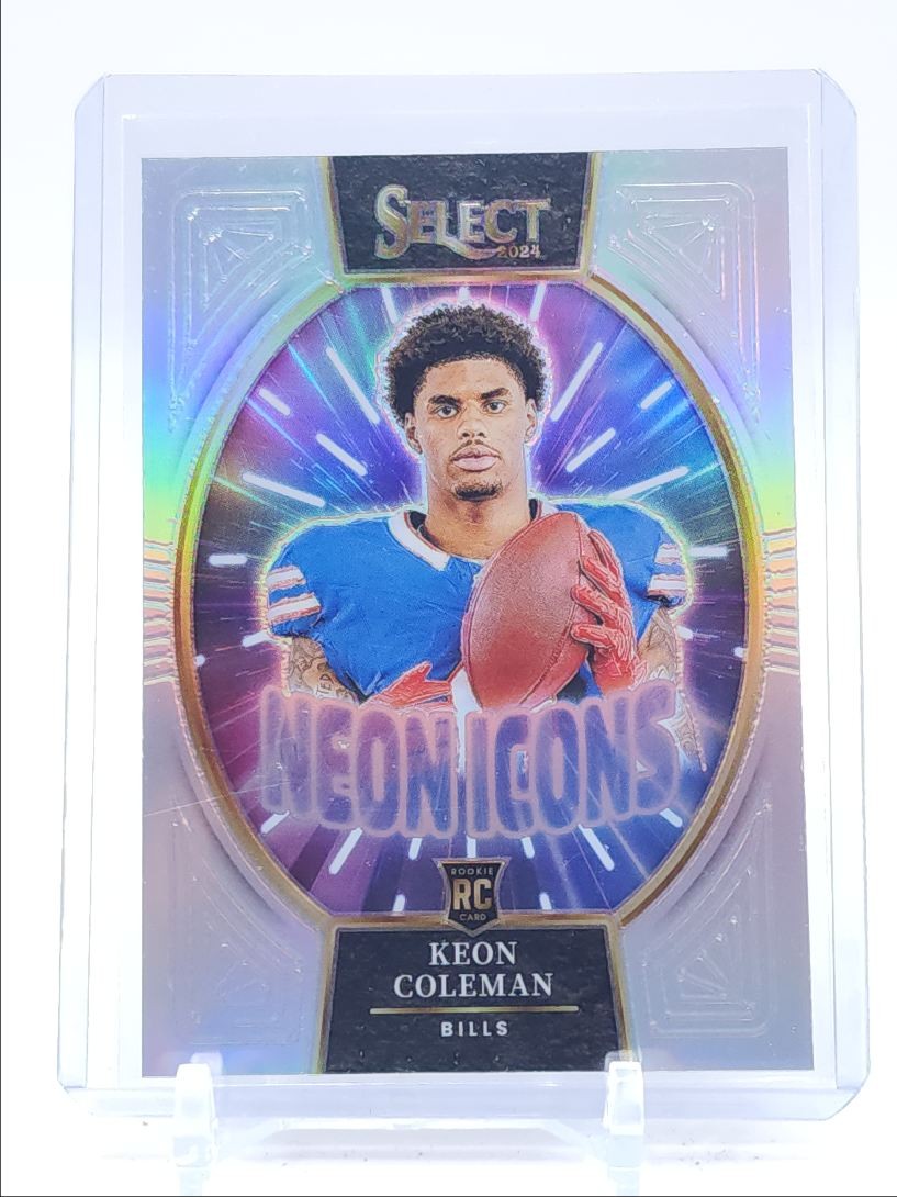 KEON COLEMAN 2024 SELECT NEON ICONS ROOKIE SILVER PRIZM RC Q0893