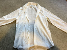 Calvin Klein Slim Fit Non-Iron White Solid Dress Shirt Long Sleeve 16 34/35