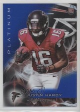 2015 Topps Platinum Rookies Sapphire Refractor Justin Hardy #142 fm0