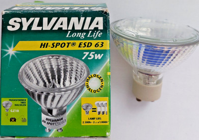 SYLVANIA HALOGENLAMPE HI-Spot ESD63 GZ10 230V 75W 25° Warm White Dimmbar EEK:G