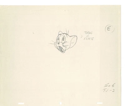 Tom & Jerry 2 LOT Cartoon Animation Cel Drawings Anime Filmation 1980-82 OD-47 - Image 1 of 2