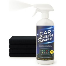 16oz Screen Cleaning Kit with Spray and Micro-Fibre 1 Pack, black, white