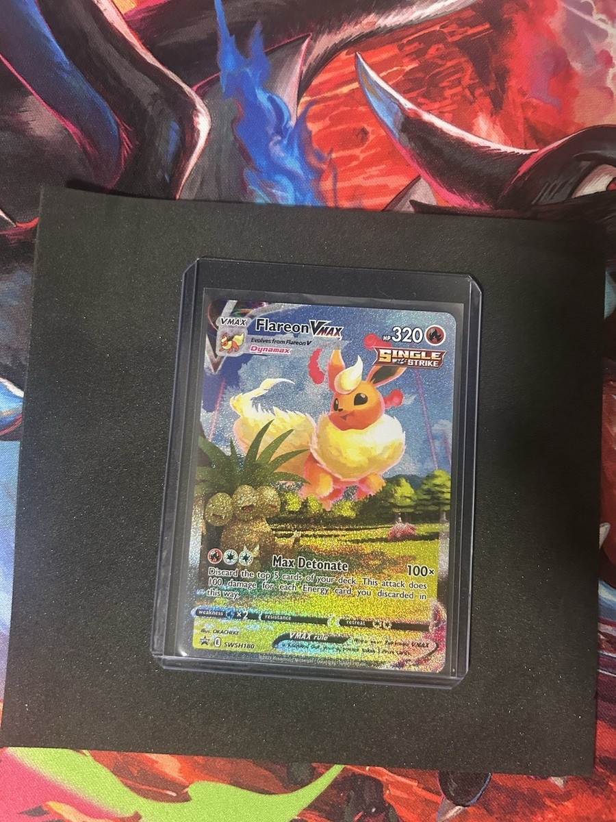 flareon vmax pokemon card value Flareon Vmax 2021 Pokemon English SWSH Premium Collection Full Art Pro –  Yamacardo main image 0