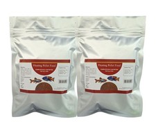 2 Packages Floating Pellets Fish Food   100g Each Premium Nutrition 47 Protein