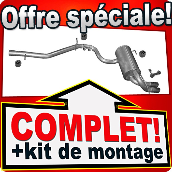 Silencieux arriere Skoda Yeti 2.0 TDi reduit le bruit d'echappement 4x4