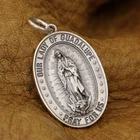 Our Lady of Guadalupe 925 Sterling Silver Virgin Mary Pendant Jewelry TA340A HZ