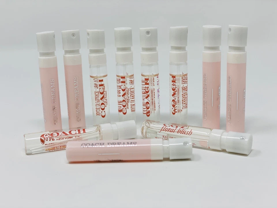 24 pac-8 Coach New York Rubor Floral EDP 0,05 oz y 14 Coach Dream SIN TARJETAS Foto 3 de 4