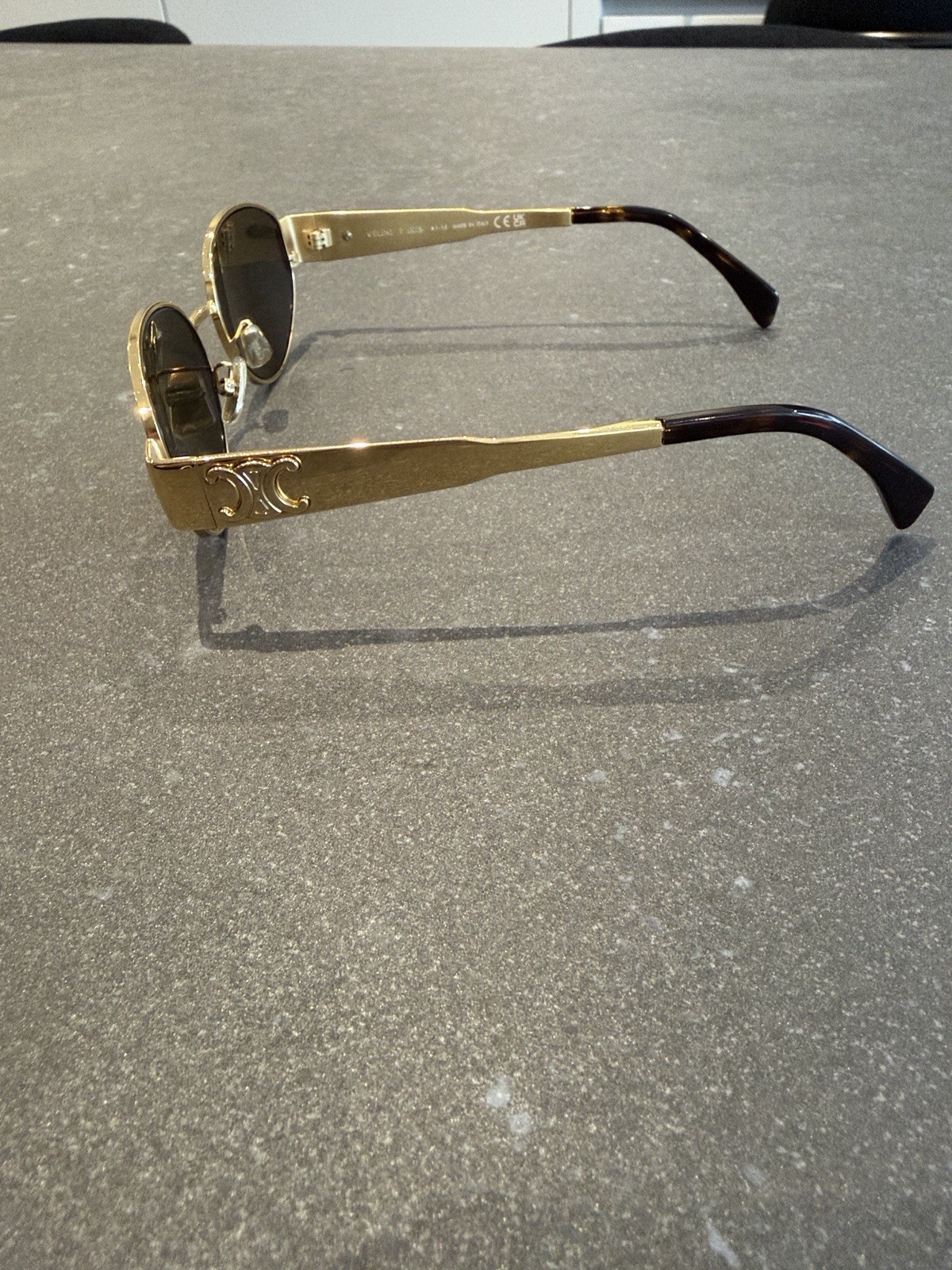 Celine Triomphe GoldSunglasses Case Included image 6
