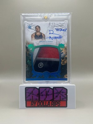 2025 Topps Royalty WWE Bronco Nima #RYA-BNI Royalty Relic Auto Inscribed 1/1