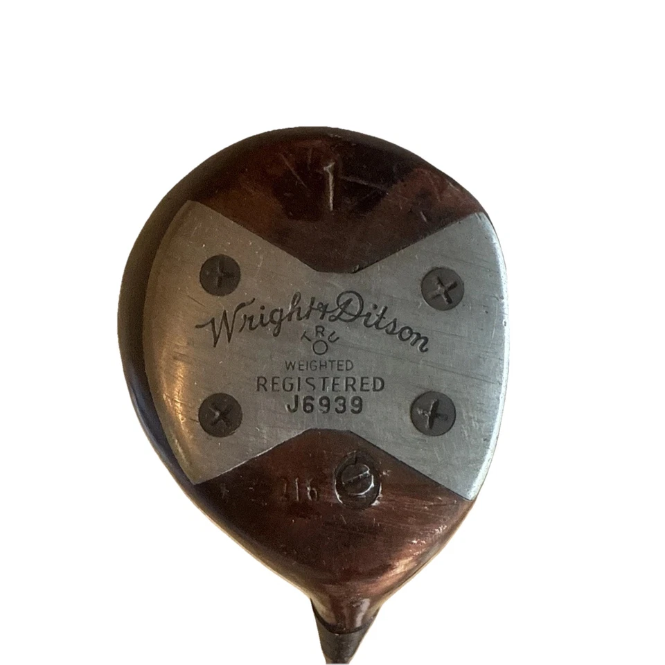 Golf de madera vintage Lawson Little Wright y Ditson 1 madera Foto 4 de 4