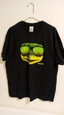 RARE VINTAGE GEICO GECKO SZ XL BLACK T-SHIRT GREAT GRAPHICS HARD TO FIND Y2K